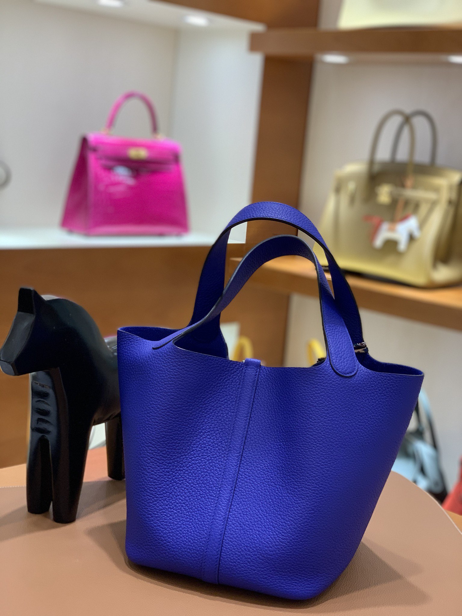 Hermès（爱马仕）Picotin 菜篮子 TC 琉璃蓝 银扣 22cm