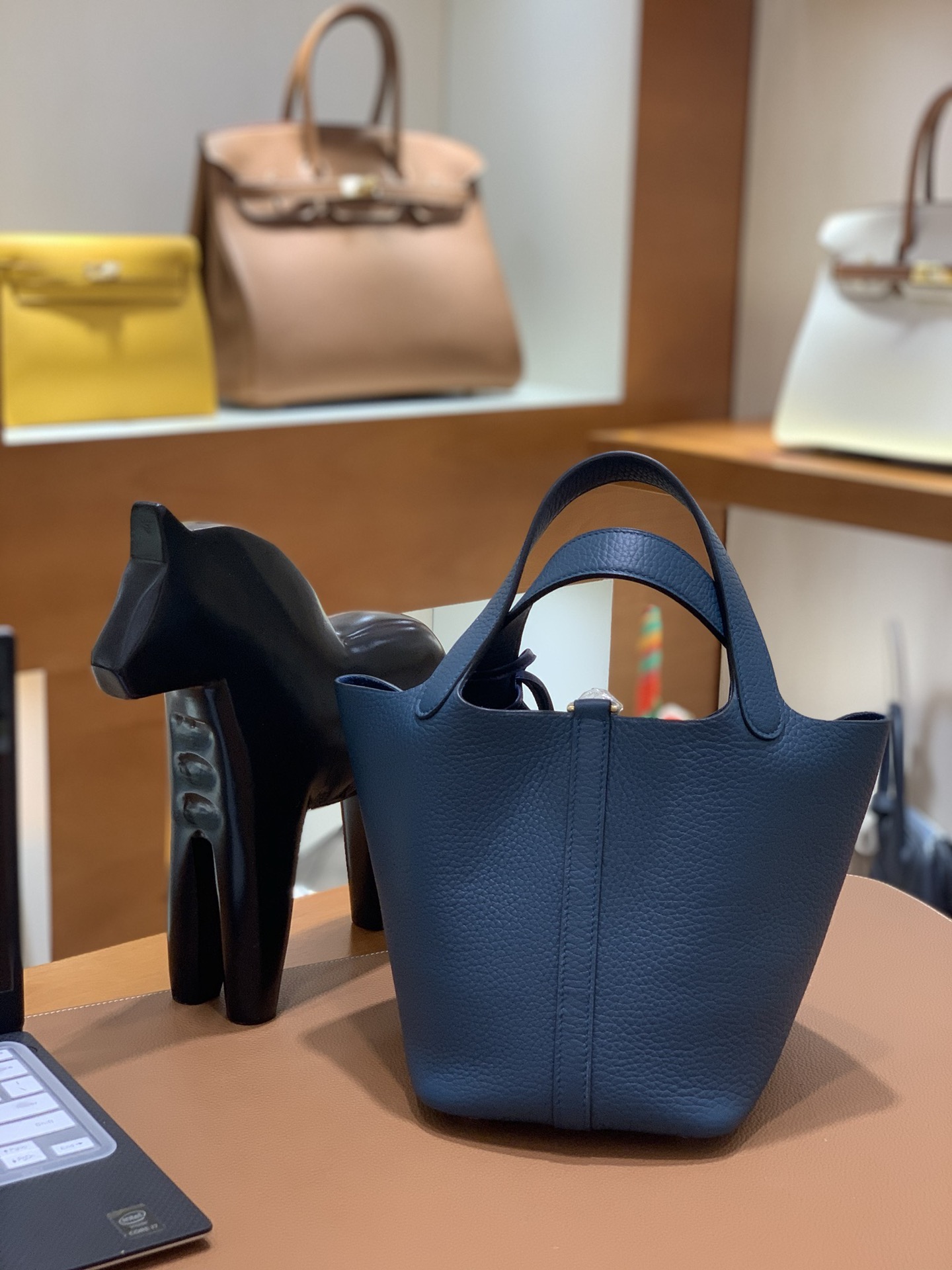 Hermès（爱马仕）Picotin 菜篮子 TC 鸭子蓝 金扣 18cm