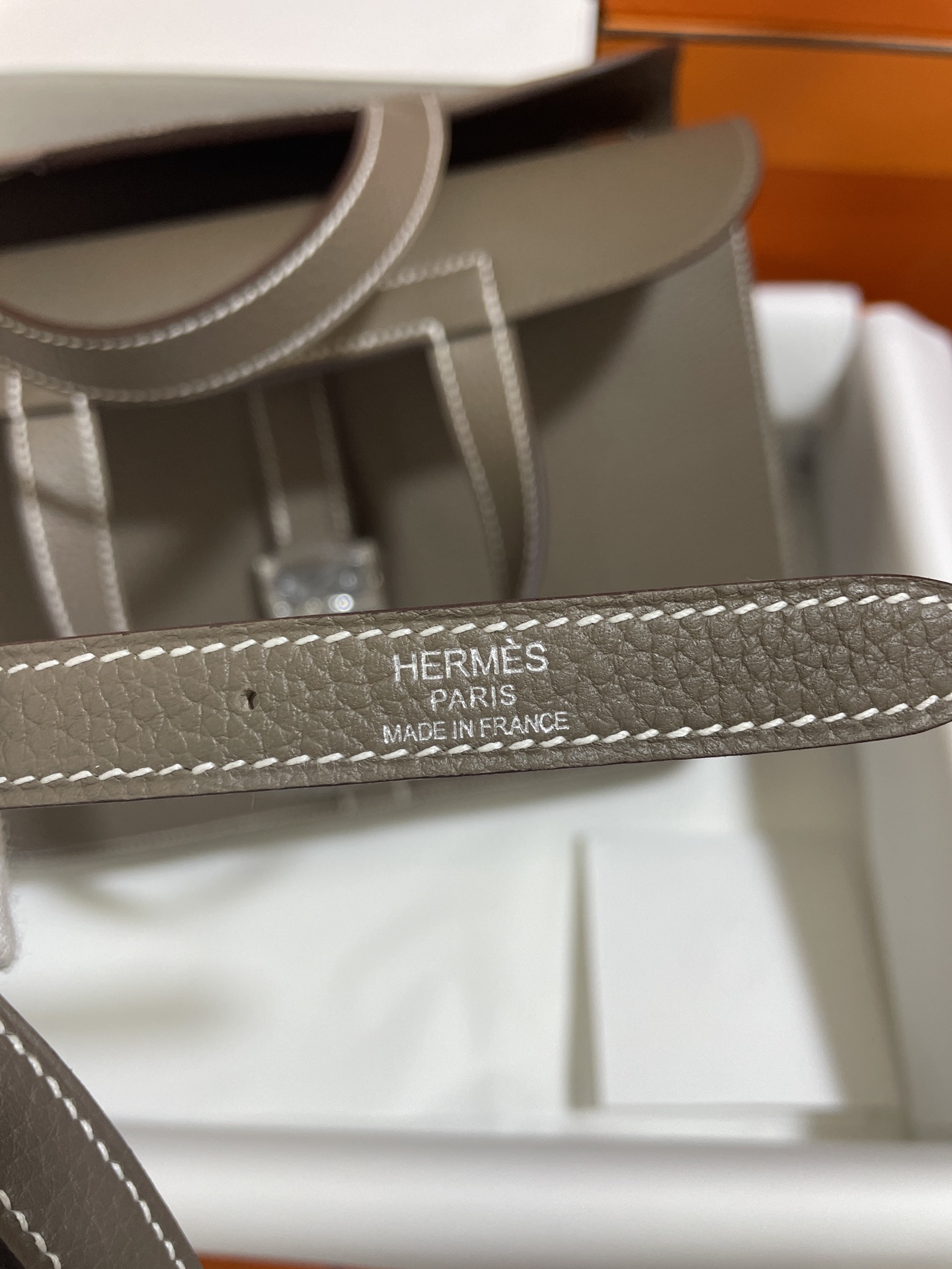 Hermès（爱马仕）Halzan TC 大象灰 银扣 31cm