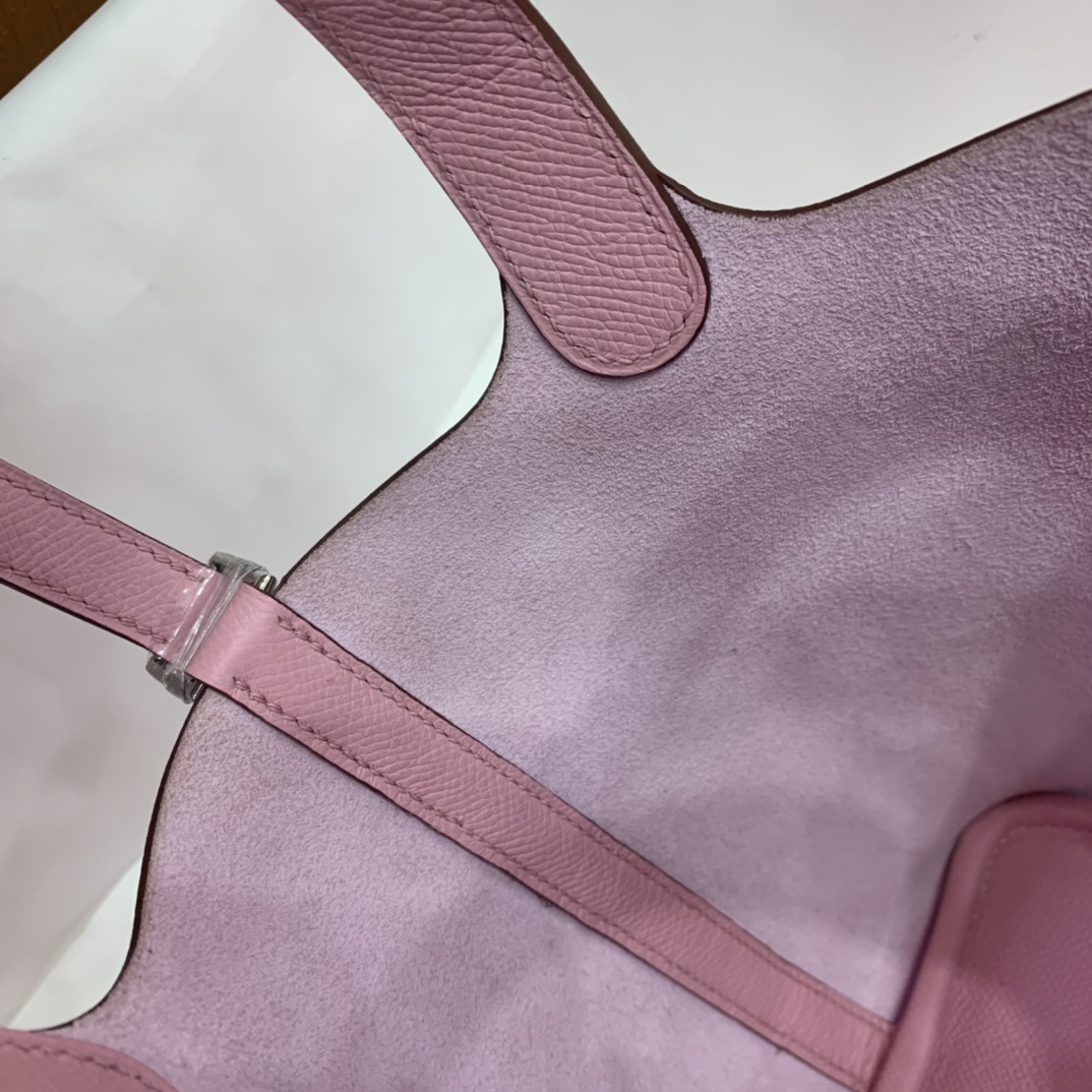 Hermès（爱马仕）Picotin 菜篮子 Epsom X9 锦葵紫 编织手腕 银扣 18cm
