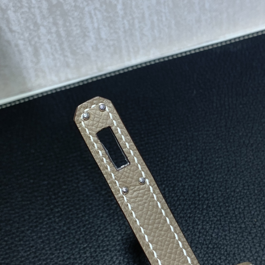 Hermès（爱马仕）mini Kelly 迷你凯莉 Epsom 大象灰 银扣 19cm