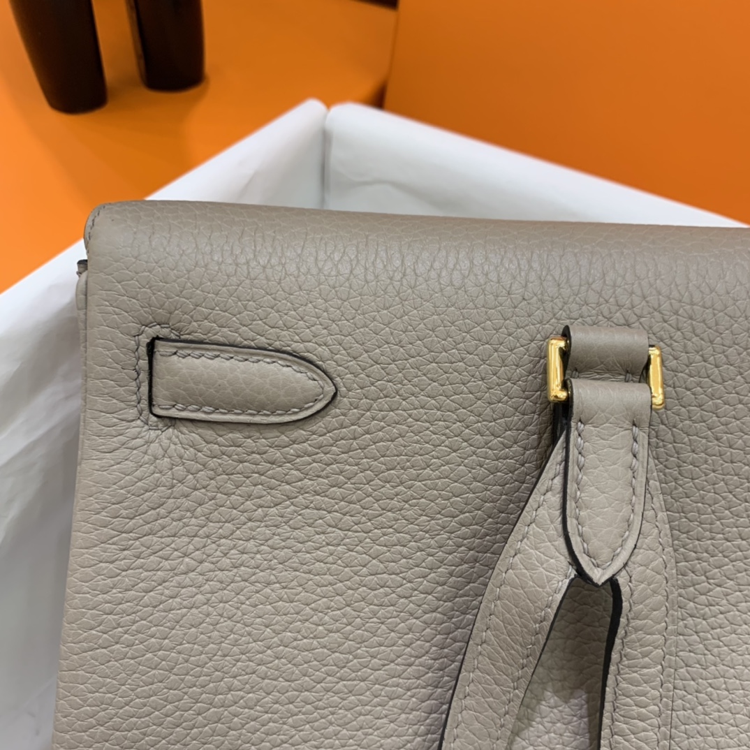 Hermès（爱马仕）Kelly ado TC M8 沥青灰 金扣 20cm
