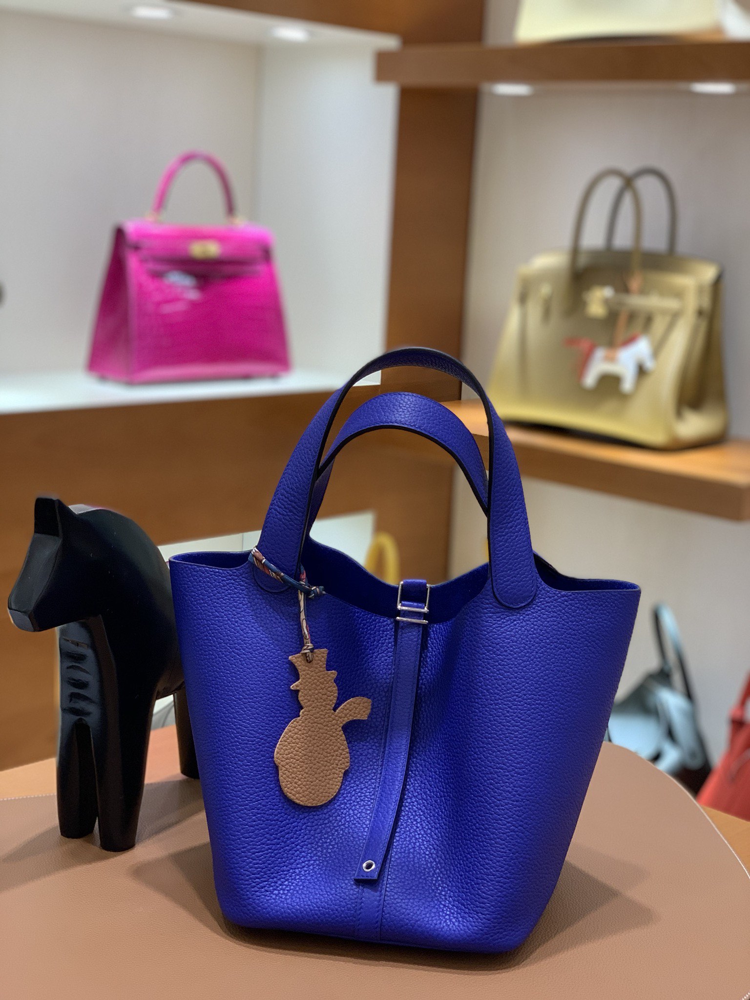 Hermès（爱马仕）Picotin 菜篮子 TC 琉璃蓝 银扣 22cm