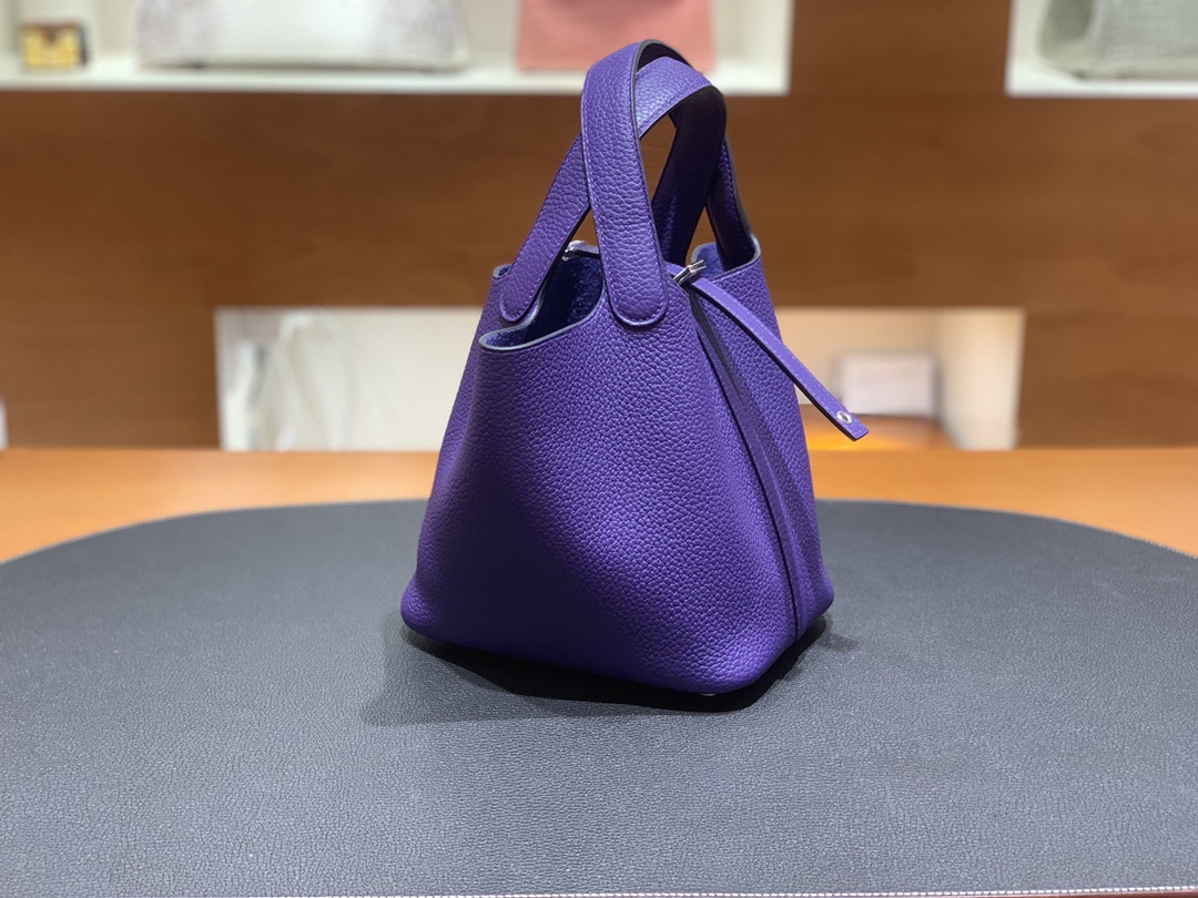 Hermès（爱马仕）Picotin 菜篮子 TC 9W 梦幻紫 银扣 18cm