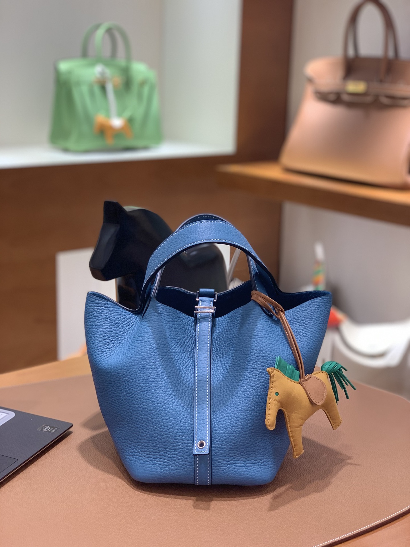 Hermès（爱马仕）Picotin 菜篮子 TC 牛仔蓝 银扣 18cm