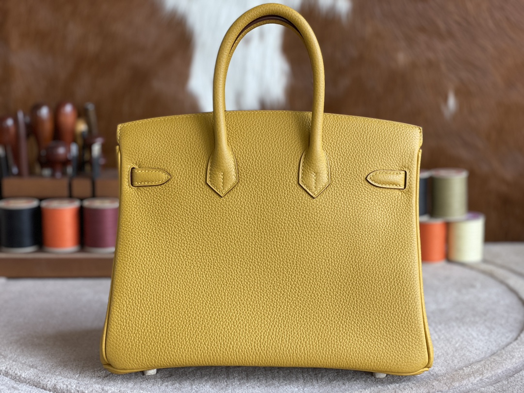Hermès（爱马仕）Birkin 铂金包 togo 9D 琥珀黄 金扣 25cm