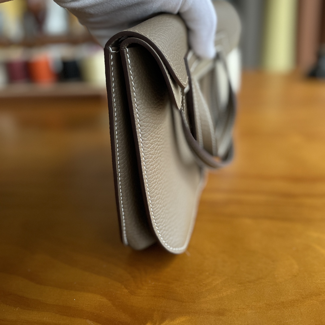 Hermès（爱马仕）Halzan TC皮 大象灰 银扣 25cm