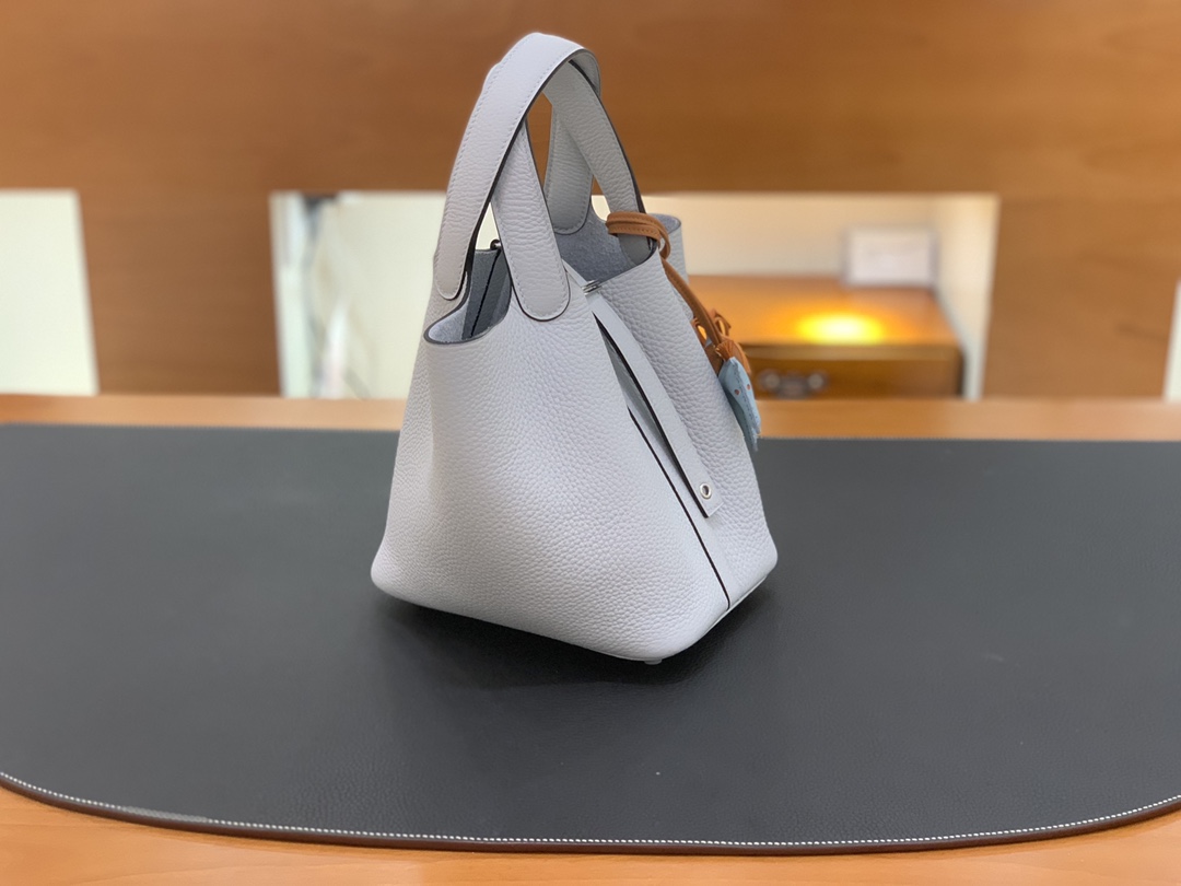 Hermès（爱马仕）Picotin 菜篮子 TC T0 圣杯蓝 银扣 18cm