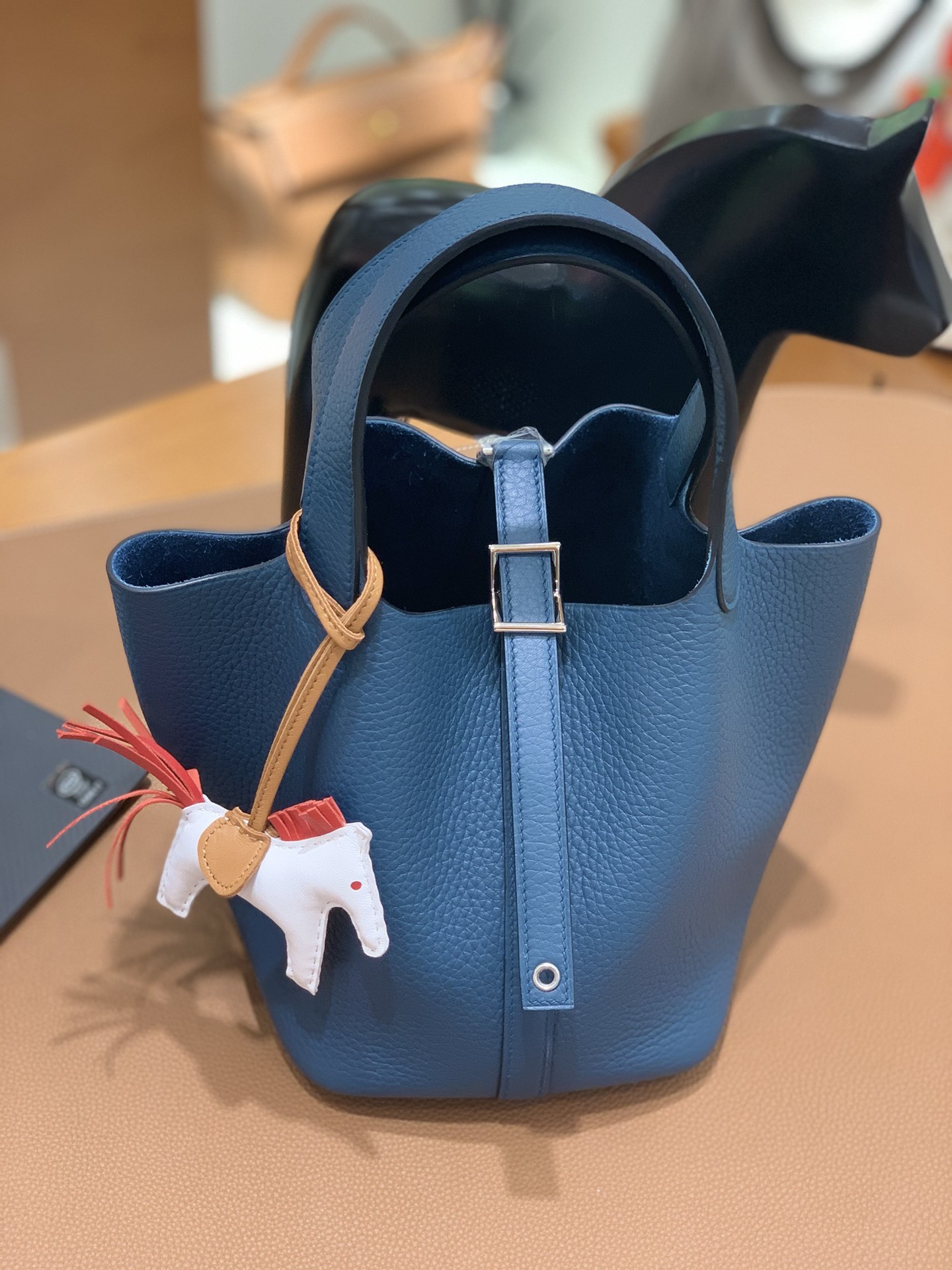 Hermès（爱马仕）Picotin 菜篮子 TC 1P 鸭子蓝 银扣 18cm