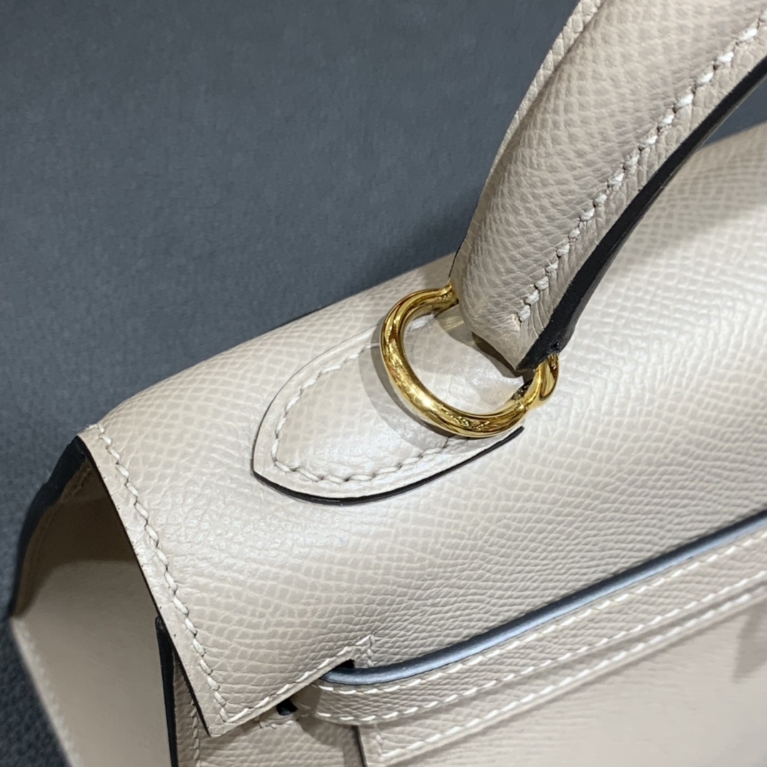 Hermès（爱马仕）Kelly 凯莉包 epsom 沥青灰 金扣 25cm