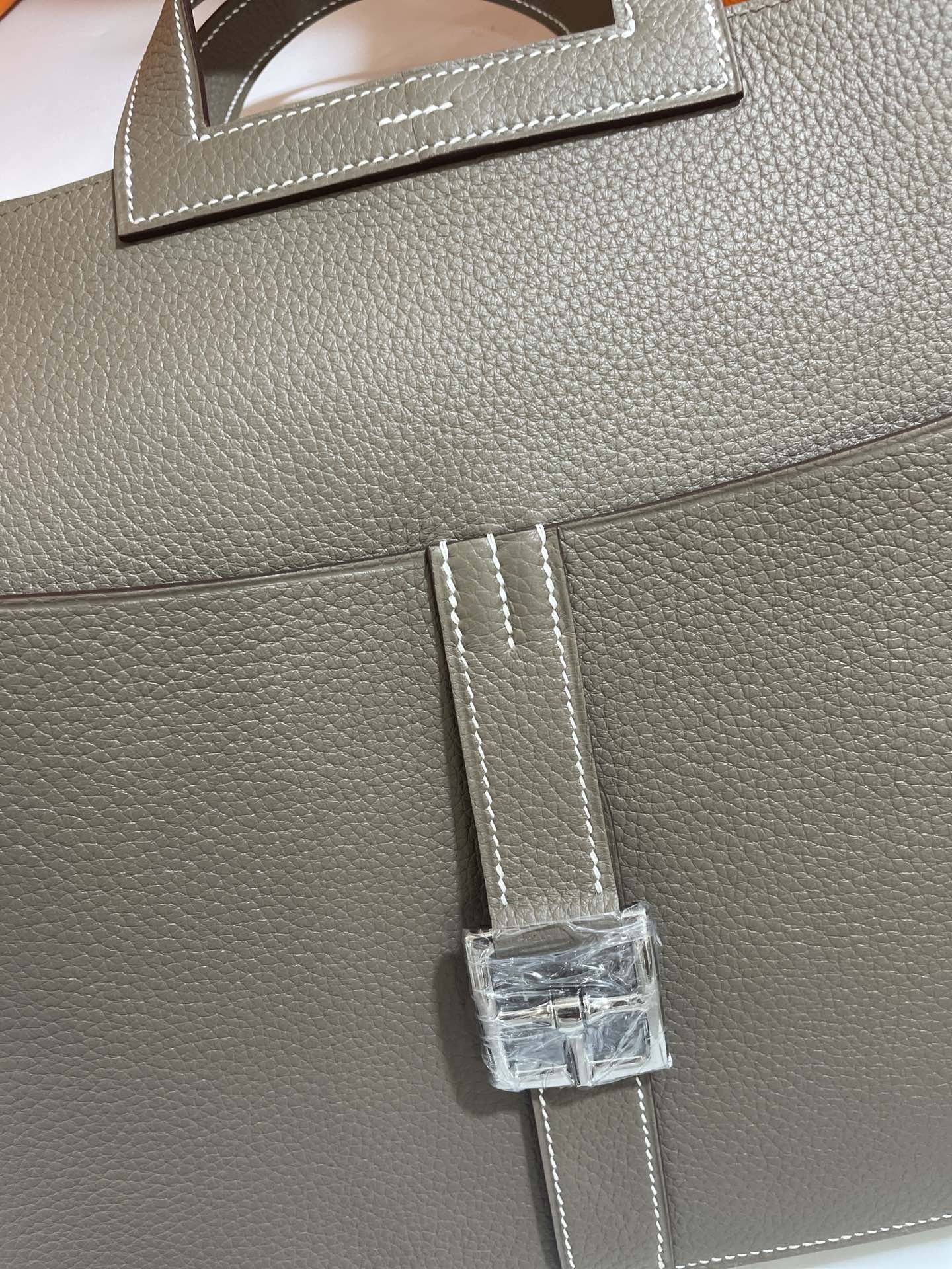 Hermès（爱马仕）Halzan TC 大象灰 银扣 31cm