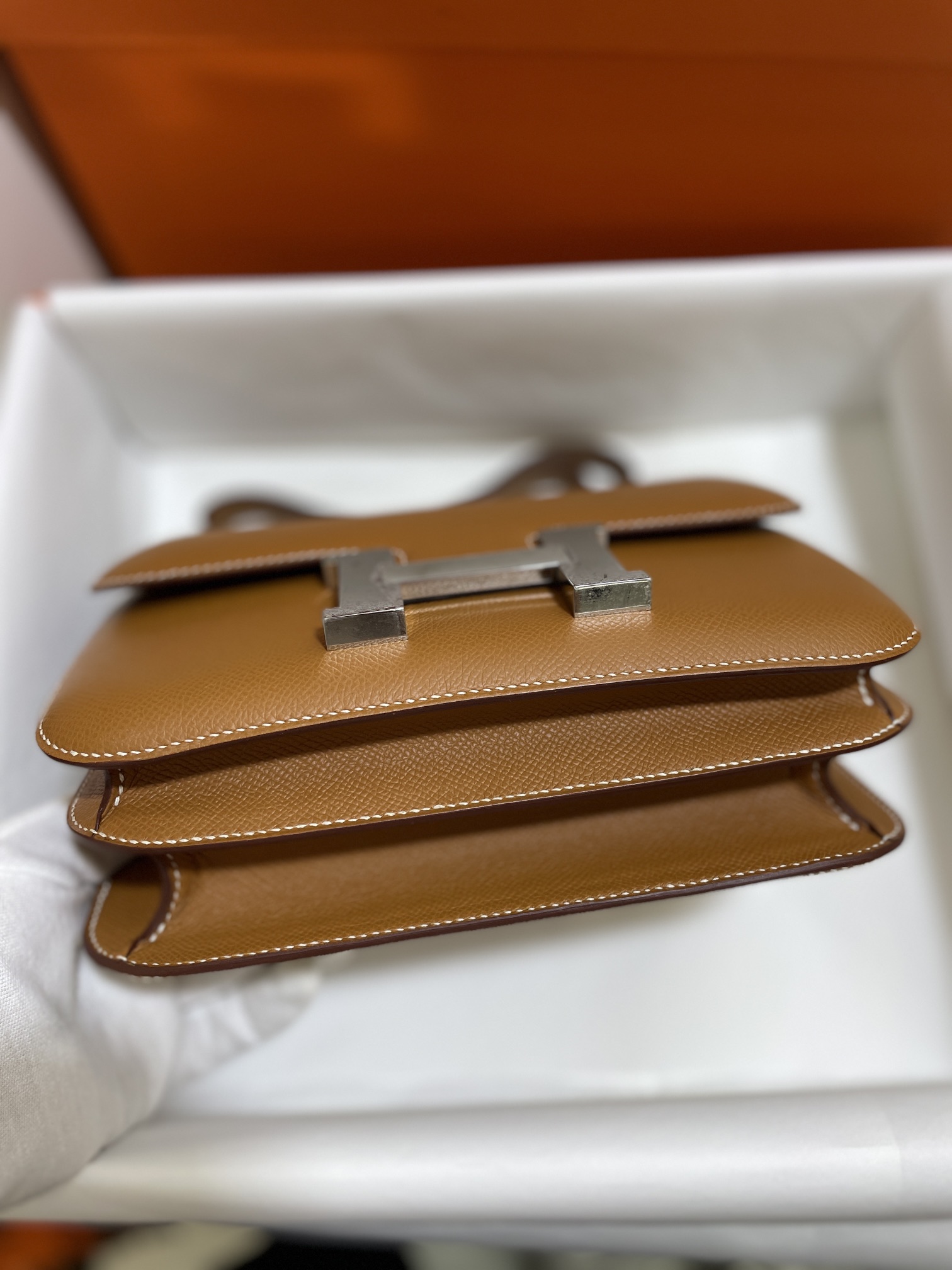 Hermès（爱马仕）Constance 康康 epsom 金棕色 银扣 24cm