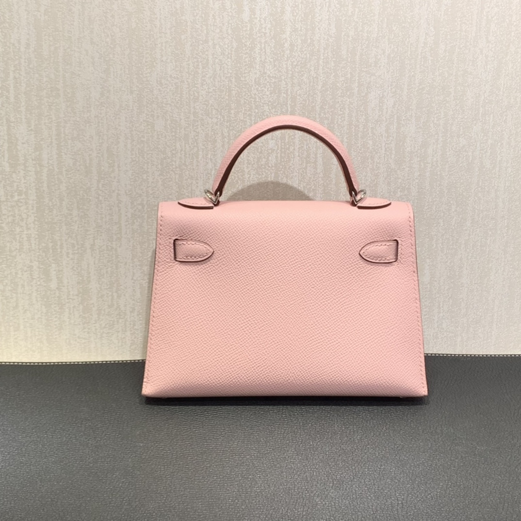 Hermès（爱马仕）mini Kelly 迷你凯莉 Epsom 樱花粉 银扣 19cm