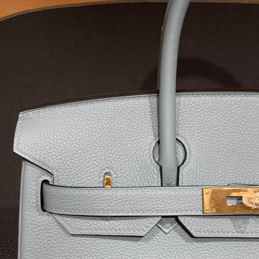 Hermès（爱马仕）Birkin 铂金包 Togo 7G 天青色 金扣 30cm