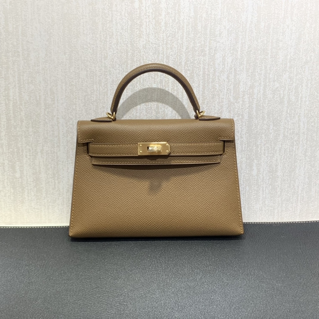 Hermès（爱马仕）mini Kelly 迷你凯莉 Epsom 栗子色 金扣 19cm