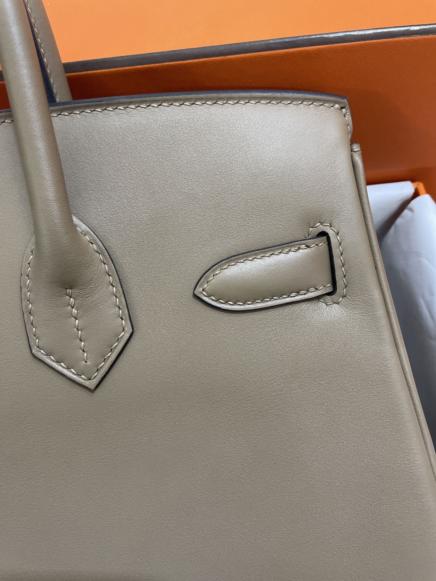 Hermès（爱马仕）Birkin 铂金包 jonthan皮 威玛犬米色 银扣 30cm