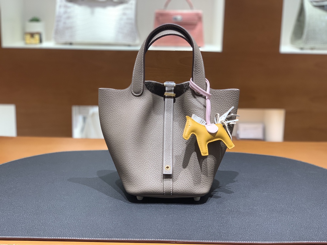 Hermès（爱马仕）Picotin 菜篮子 TC CK18 大象灰 金扣 18cm