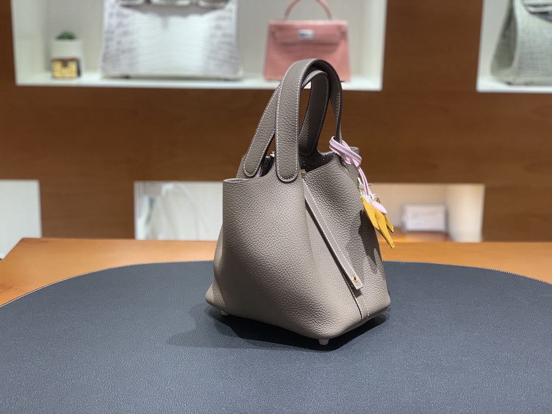Hermès（爱马仕）Picotin 菜篮子 TC CK18 大象灰 金扣 18cm