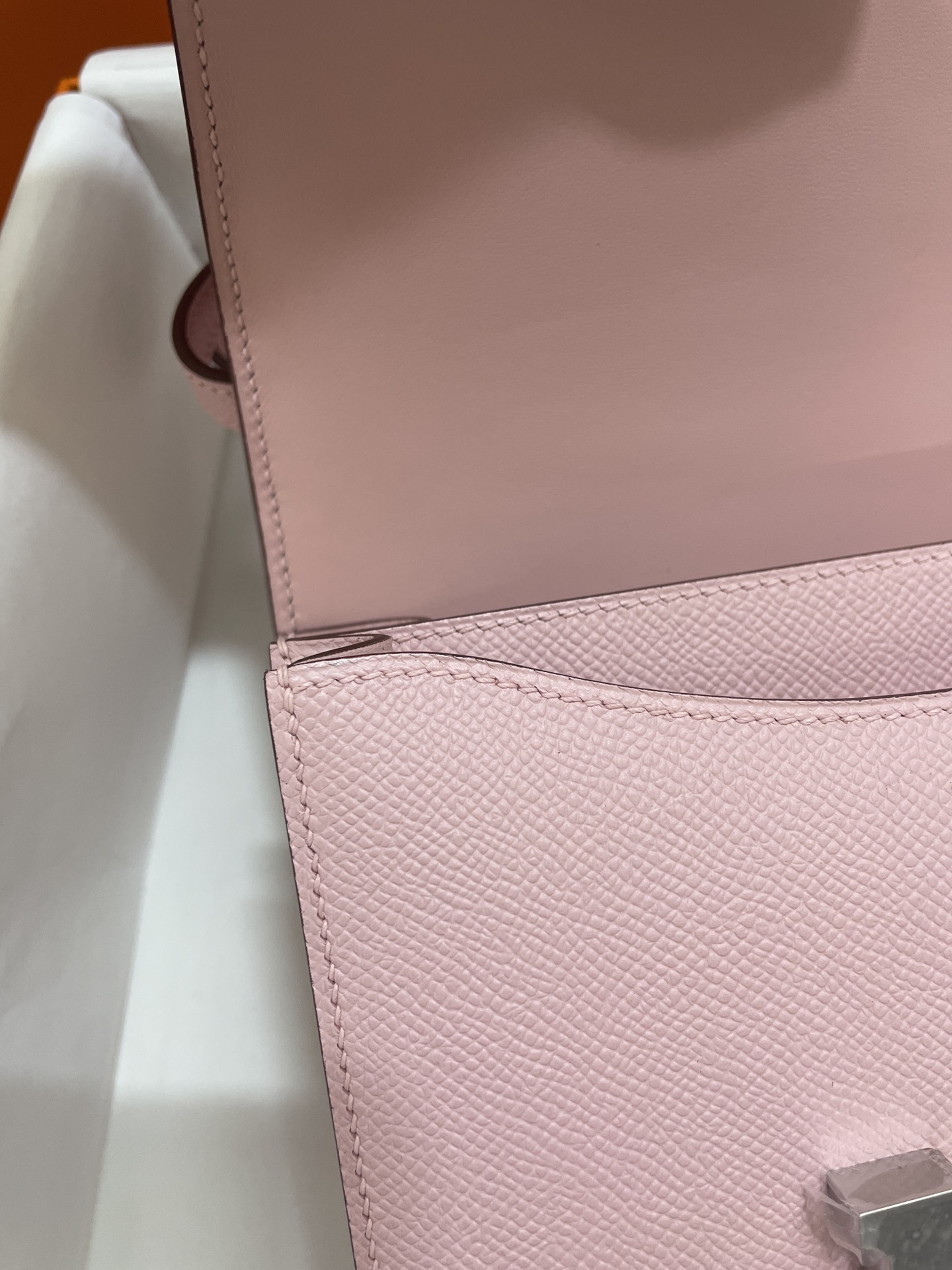 Hermès（爱马仕）Constance 康康 Epsom 樱花粉 银扣 19cm