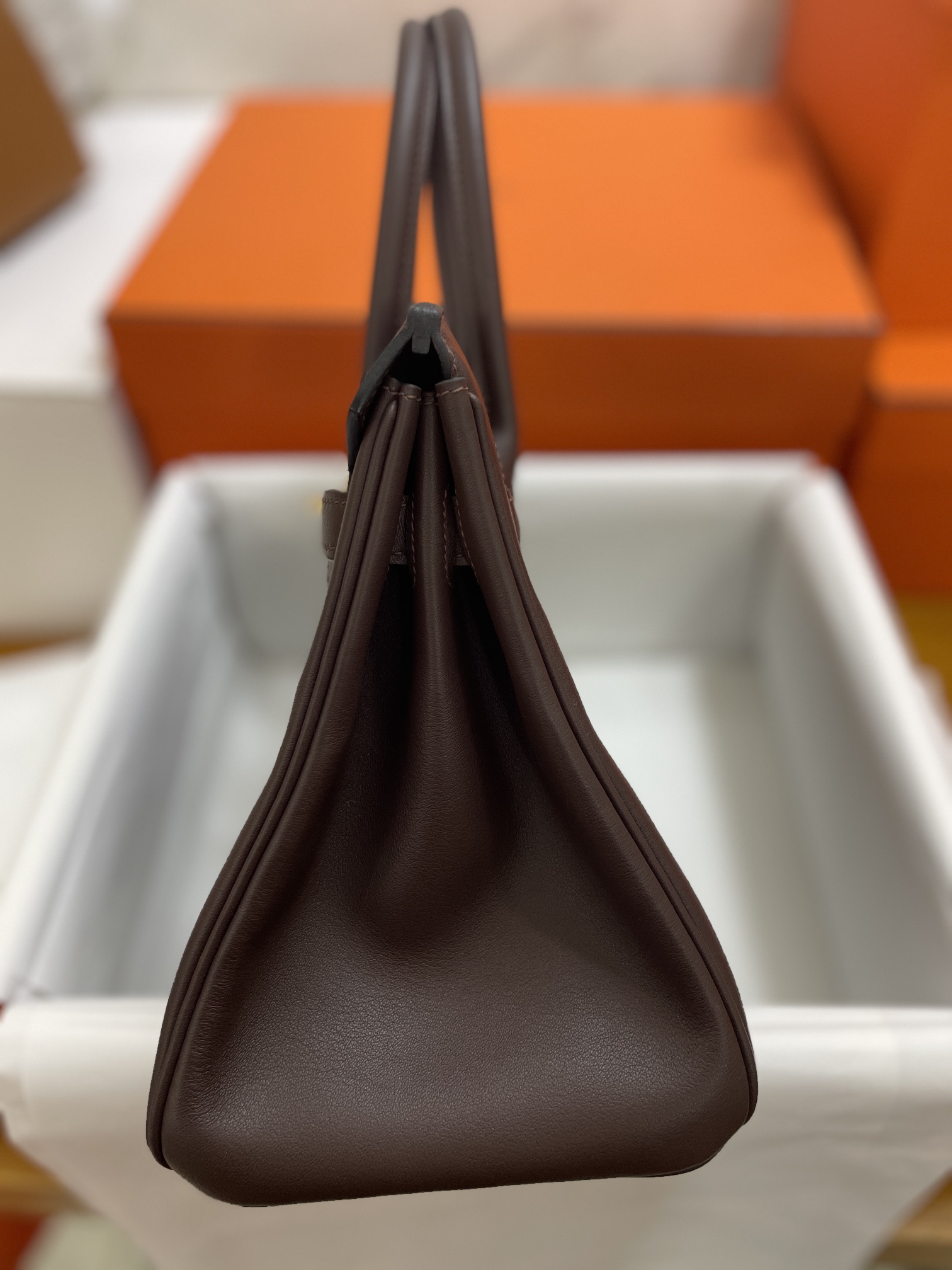 Hermès（爱马仕）Birkin 铂金包 swift 马鞍红 金扣 30cm
