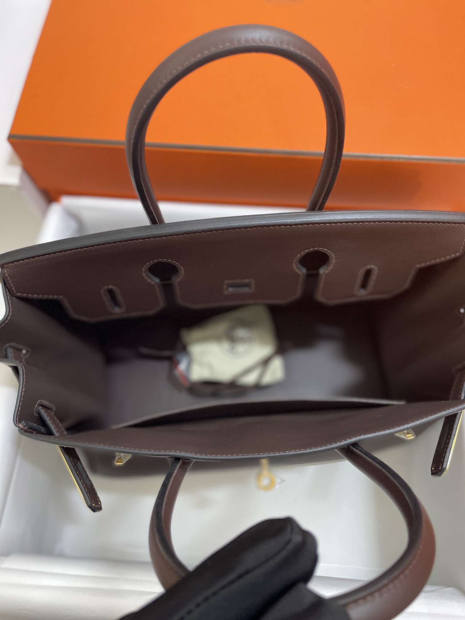 Hermès（爱马仕）Birkin 铂金包 swift 马鞍红 金扣 30cm