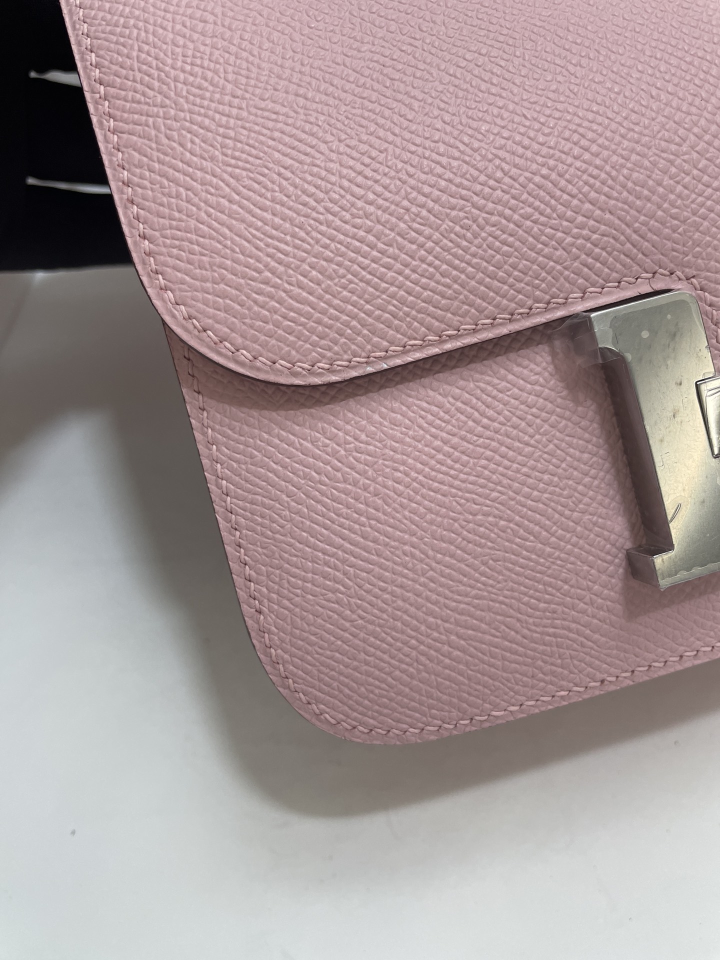 Hermès（爱马仕）Constance 康康 Epsom 樱花粉 银扣 19cm