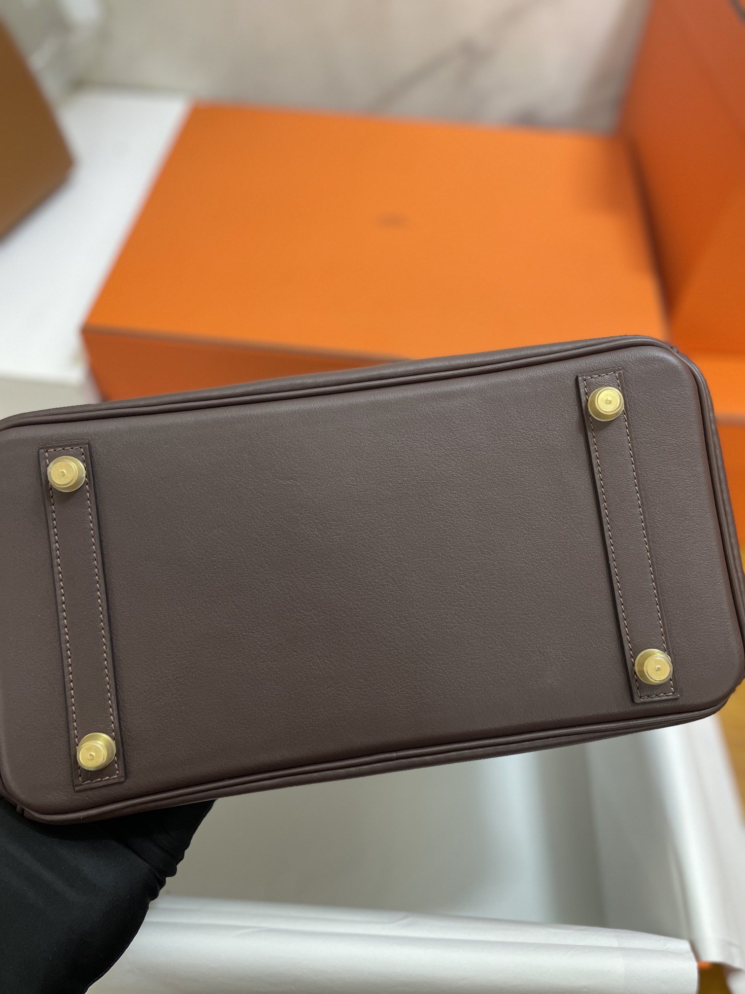 Hermès（爱马仕）Birkin 铂金包 swift 马鞍红 金扣 30cm