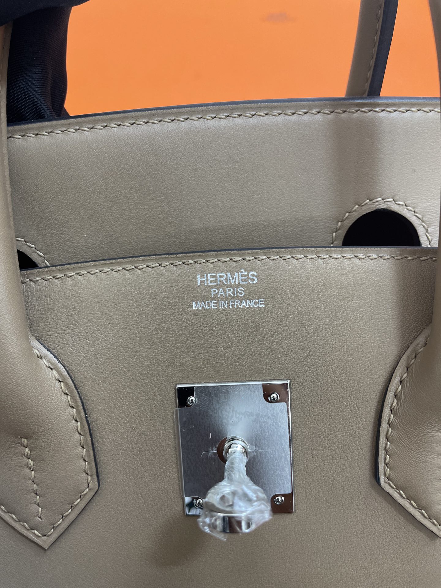 Hermès（爱马仕）Birkin 铂金包 jonthan皮 威玛犬米色 银扣 30cm
