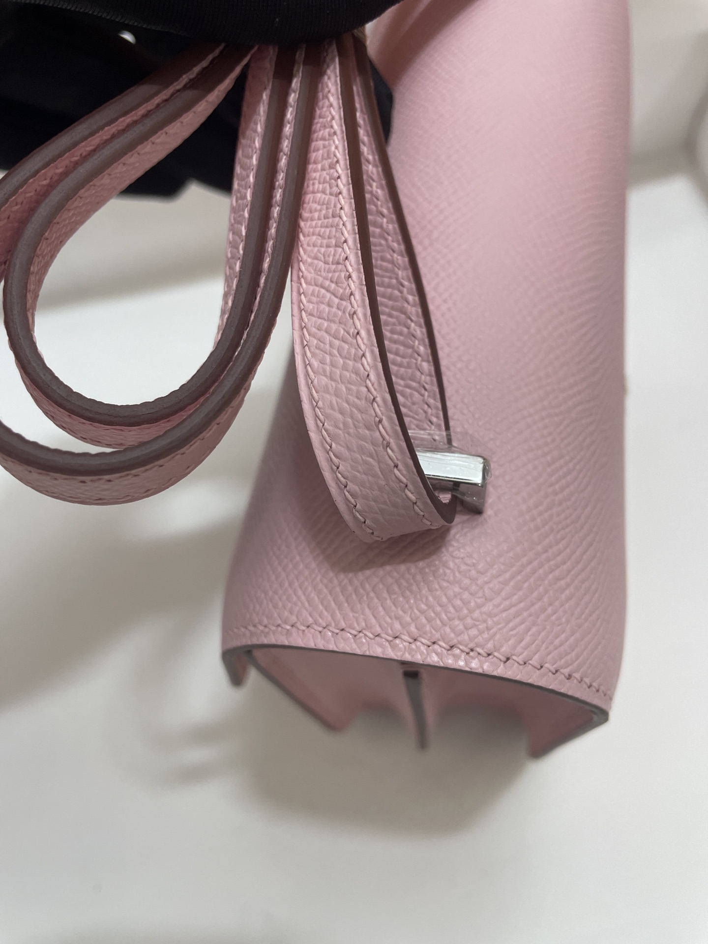 Hermès（爱马仕）Constance 康康 Epsom 樱花粉 银扣 19cm